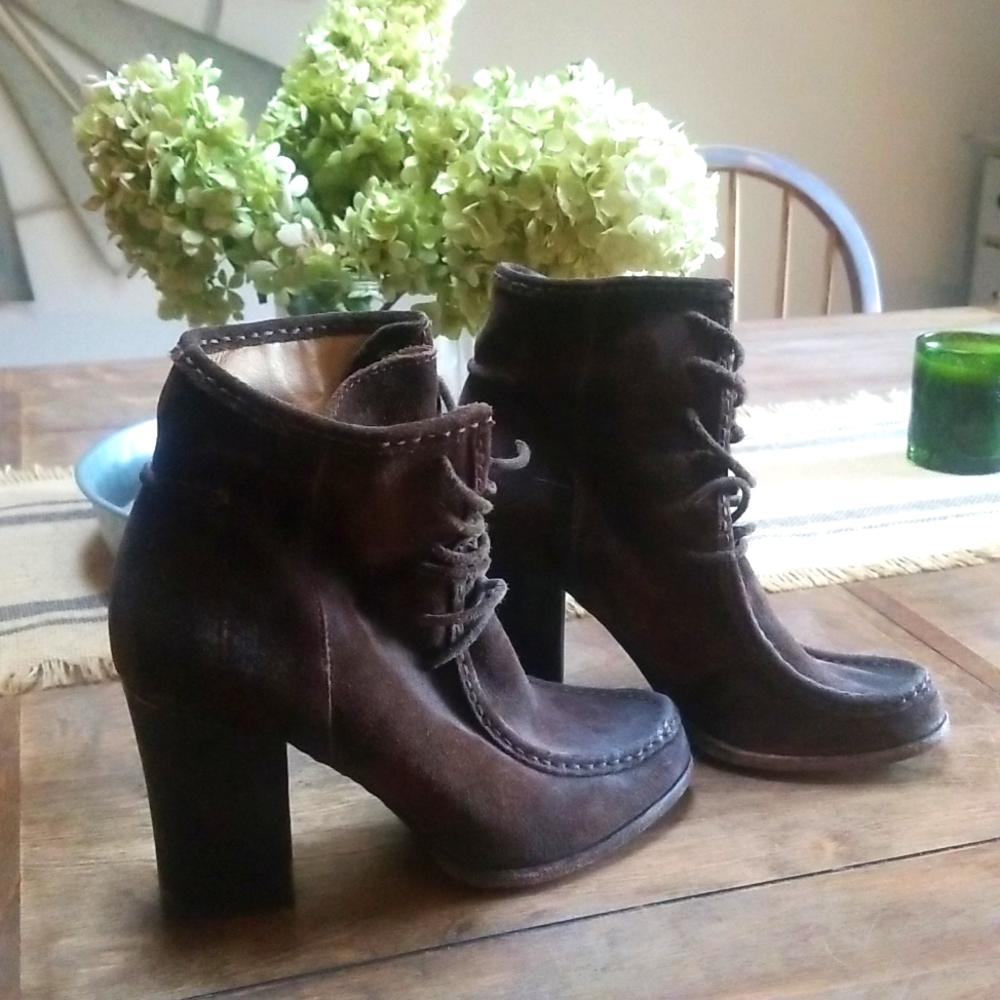 Frye suede ankle boots
